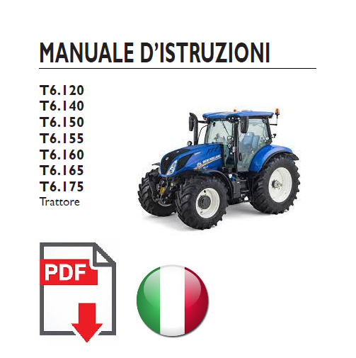 New Holland manuale istruzioni T6.120 140 150 155 165 Uso Manutenzione T6 TIER4A