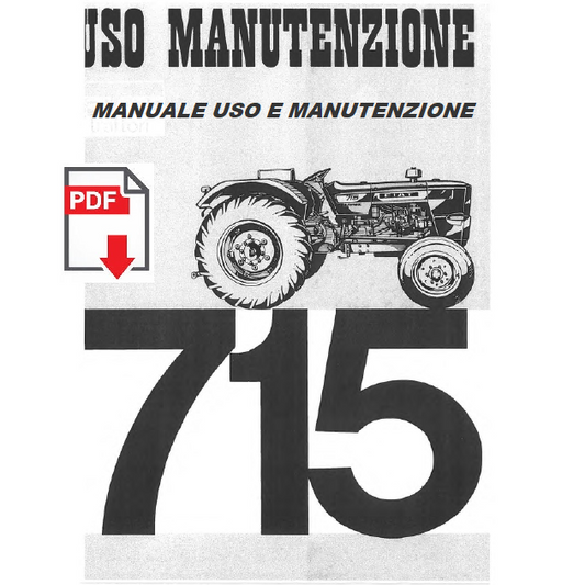 Trattore Fiat 715 Manuale uso e manutenzione Libretto Istruzioni ITALIANO