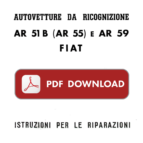 Fiat Campagnola AR51 AR55 AR59 Manuale officina Libretto istruzioni riparazione