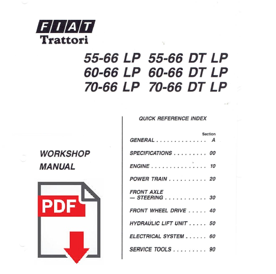 Trattore FIAT 55-66 60-66 70-66 LP Manuale officina istruzioni Workshop service