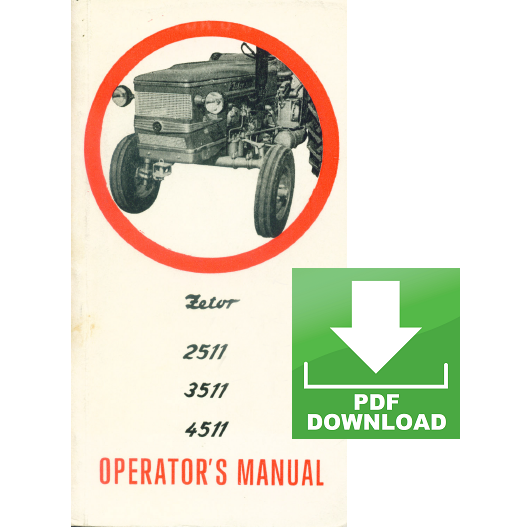 Tractor ZETOR 2511 3511 4511 Operator's manual service Instructions user book