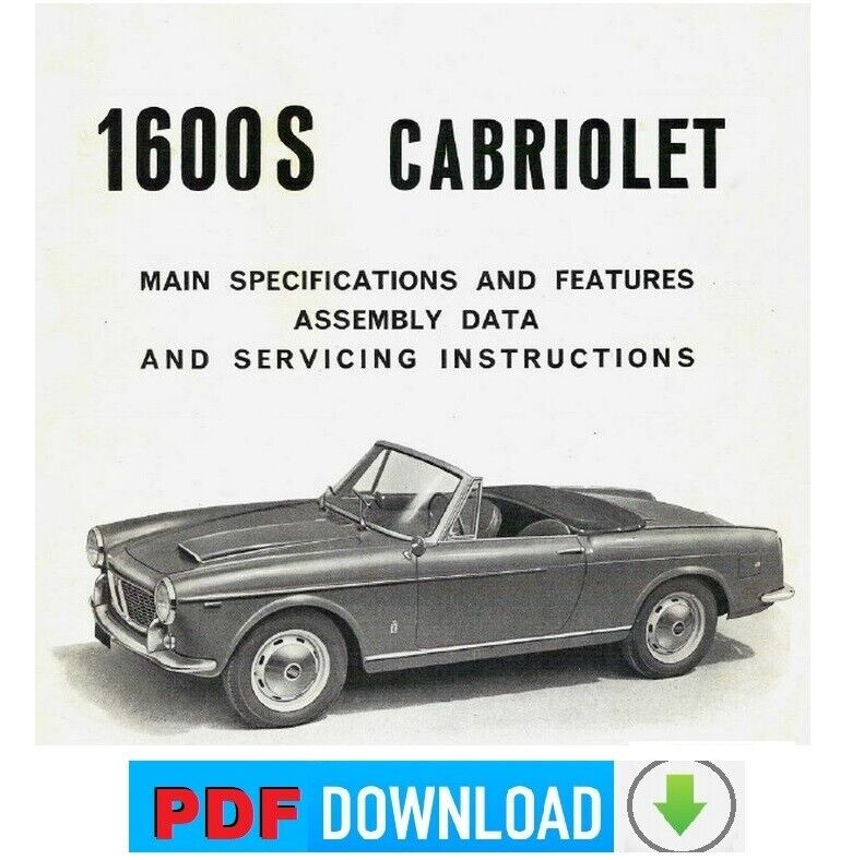 FIAT 1600S Cabriolet Manuale uso manutenzione Service workshop wiring diagram