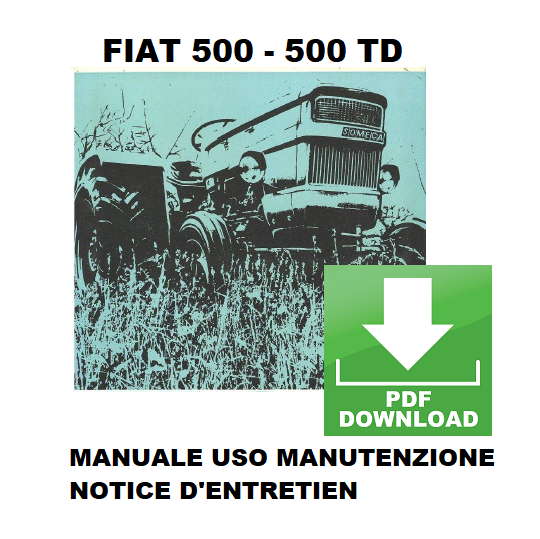 trattore FIAT 500 - 500 DT Manuale uso manutenzione Libretto istruzioni FRANCESE