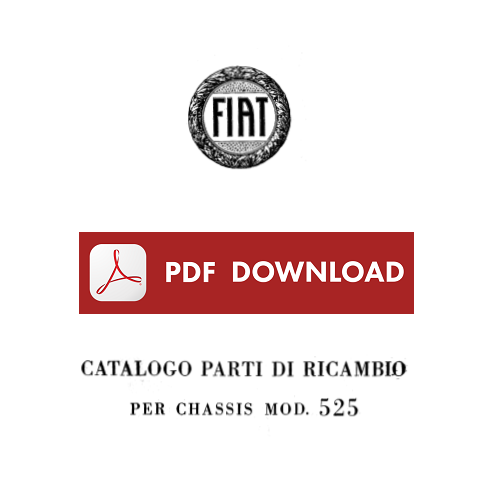 Catalogo ricambi FIAT 525 (1928-1931) libro Manuale parti esplosi auto epoca