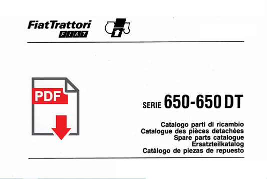 Catalogo ricambi trattore FIAT serie 650 DT manuale parti esplosi SPARE PARTS