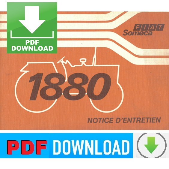Trattore FIAT 1880 Manuale uso manutenzione Libretto istruzioni FRANCESE