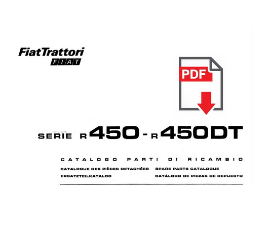 Catalogo ricambi trattore FIAT R450 DT 450 R Manuale parti esplosi SPARE PARTS 