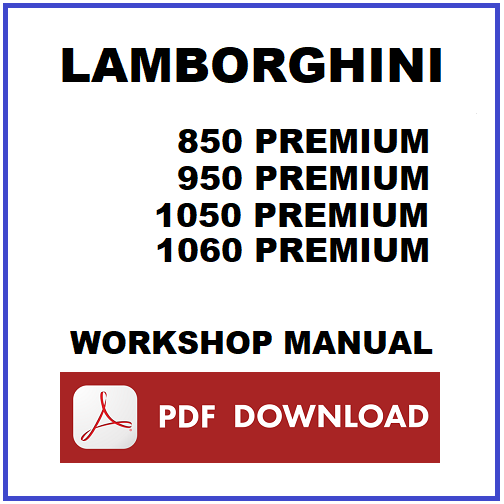 Lamborghini 850 950 1050 1060 PREMIUM Workshop service manual repair instruction