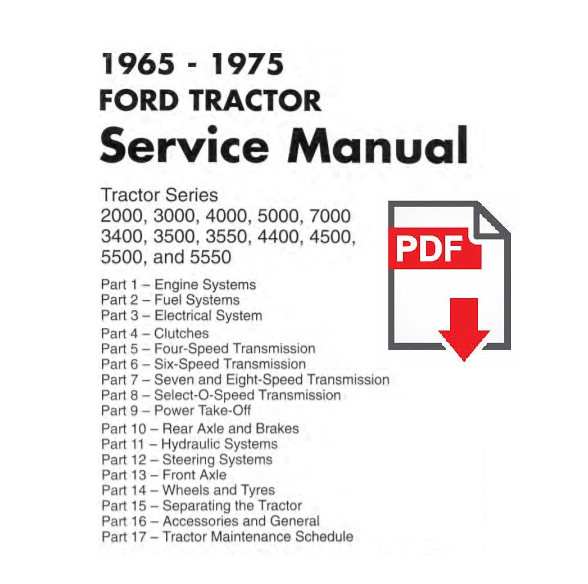 FORD Tractor 2000 3000 4000 5000 7000 Workshop Manual service repair instruction