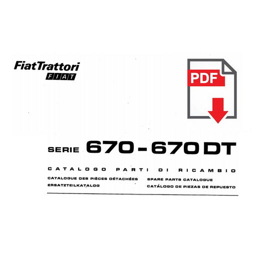 Catalogo ricambi FIAT serie 670 DT Manuale parti esplosi trattore SPARE PARTS 