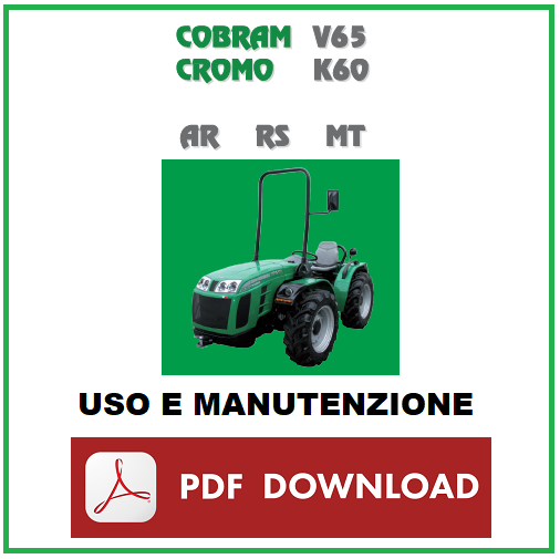 FERRARI Cobram V65 Cromo K60 AR RS Manuale uso manutenzione libretto istruzioni