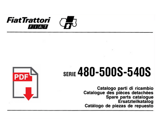 Catalogo ricambi trattore FIAT 480 500S 540S Manuale parti di ricambio esplosi