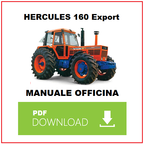 Trattore SAME HERCULES 160 Export Manuale Officina istruzioni riparazione ITA