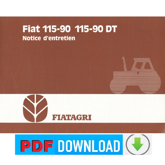 Fiatagri Fiat 115-90 e DT Manuale Uso Manutenzione Libretto istruzioni FRANCESE