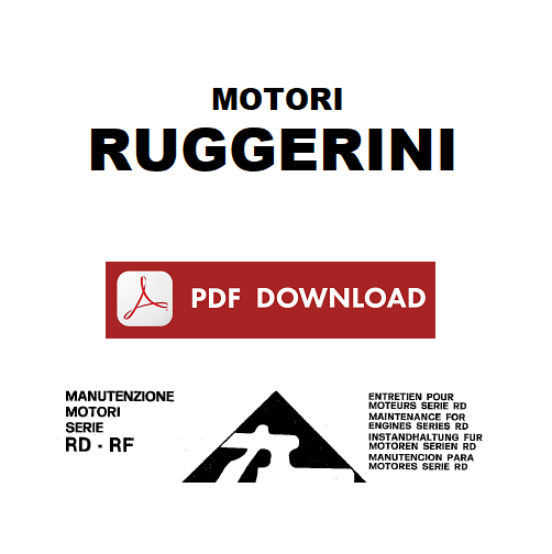Ruggerini serie RD RF 80 81 850 900 920 950 Manuale Manutenzione motore Service