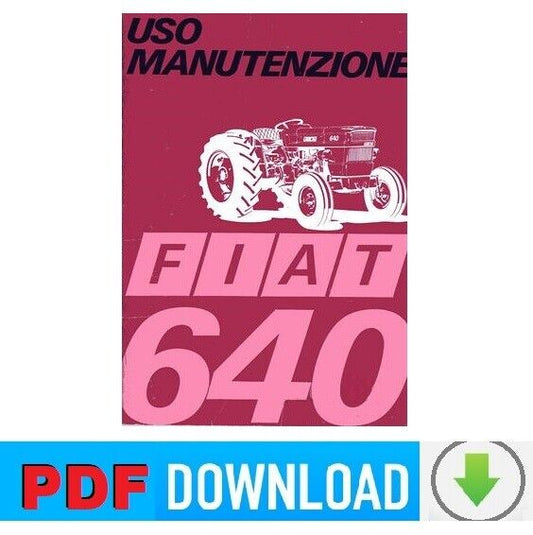 Trattore FIAT 640 Manuale uso manutenzione libretto istruzioni + tavola ITALIANO