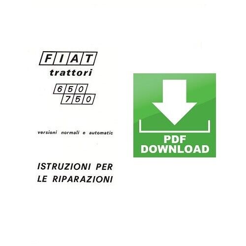 FIAT 650 750 Manuale officina Libretto istruzioni riparazioni trattore ITALIANO