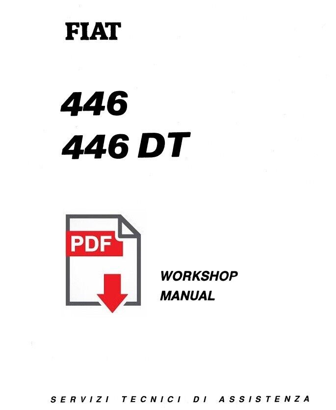 Tractor FIAT 446 - 446 DT Workshop service manual repair instructions ENGLISH
