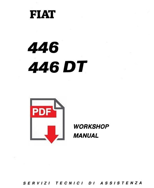 Tractor FIAT 446 - 446 DT Workshop service manual repair instructions ENGLISH