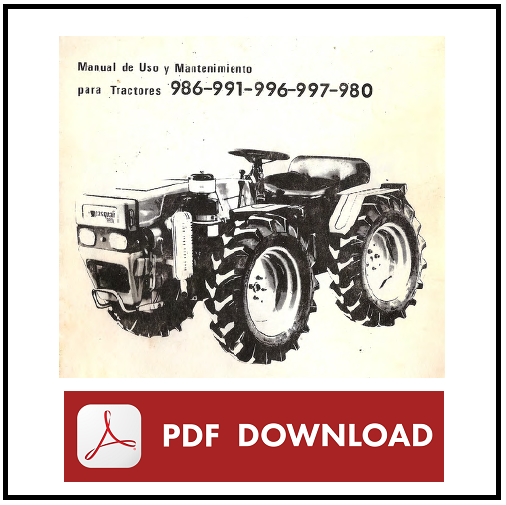 PASQUALI 986 991 996 970 980 Operator's Manual de Uso y Mantenimiento SPANISH