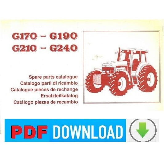 Fiatagri G170 G190 G210 G240 Catalogo ricambi Manuale parti trattore SPARE PARTS