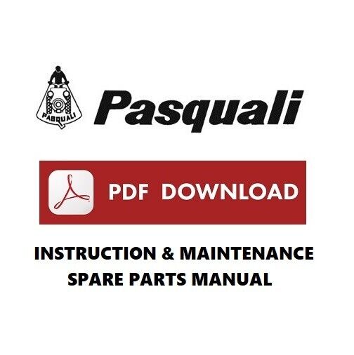 tractor PASQUALI 988.30 Instructions & Maintenance User manual + SPARE PARTS