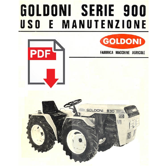 GOLDONI serie 900 Manuale uso manutenzione Libretto istruzioni trattore diesel