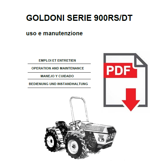 GOLDONI 926 933 938 945 RS DT Operation Maintenance Instructions owner's Manual