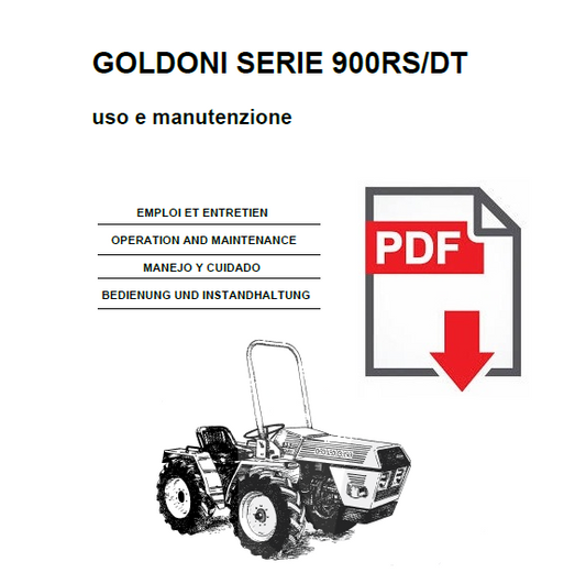 GOLDONI 926 933 938 945 RS DT Operation Maintenance Instructions owner's Manual