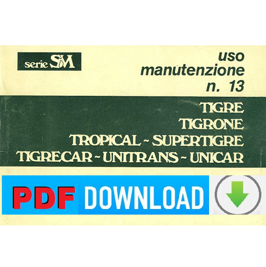 CARRARO Tigrecar Manuale uso manutenzione Libretto istruzioni trattore