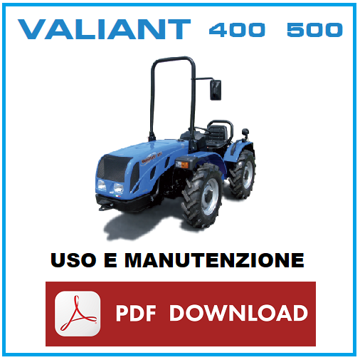 BCS Valiant 400 500 Manuale uso manutenzione Libretto istruzioni MULTILANGUAGE