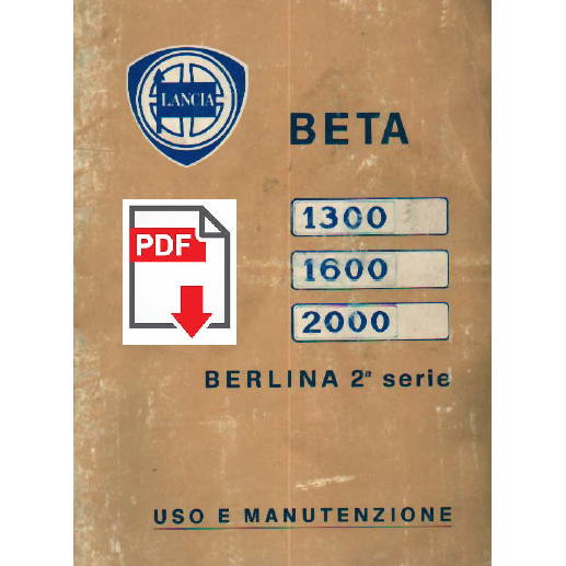 LANCIA BETA 1300 1600 2000 BERLINA Manuale uso manutenzione Libretto istruzioni