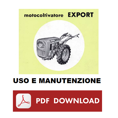 GOLDONI EXPORT Manuale Uso Manutenzione libretto istruzioni motocoltivatore ITA