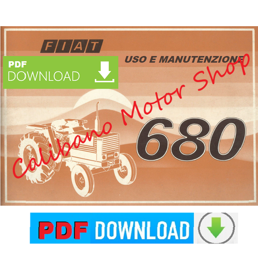 Trattore FIAT 680 - 680 DT  Manuale uso e manutenzione libretto istruzioni ITA