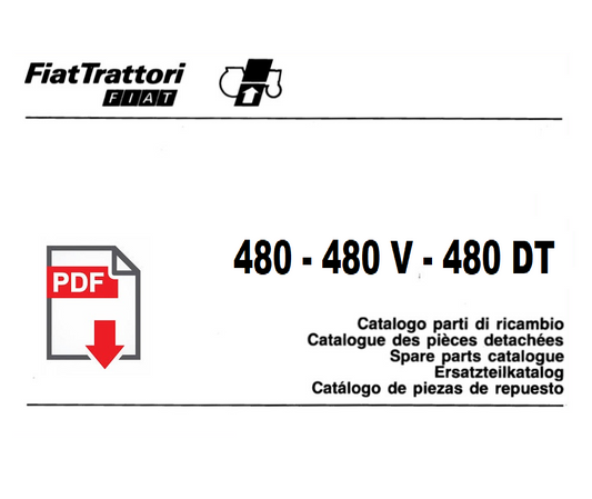 Catalogo ricambi trattore FIAT 480 500S 540S Manuale parti di ricambio esplosi