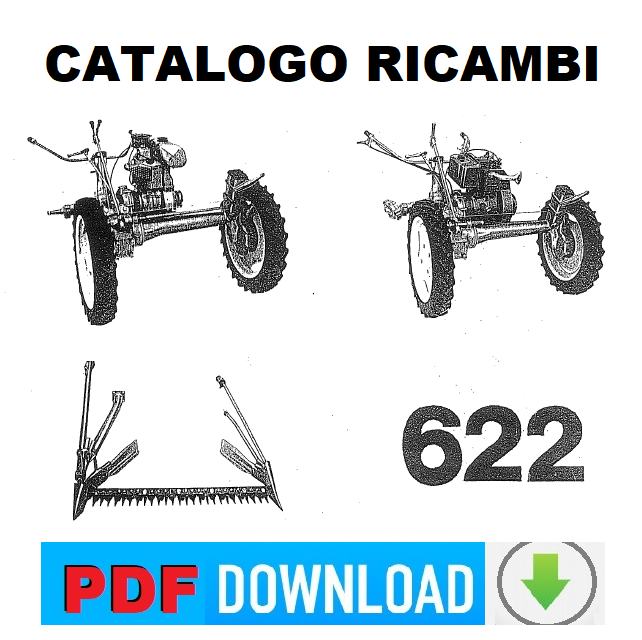 Motofalciatrice BCS 622 1a serie Catalogo ricambi manuale esplosi parti ricambio