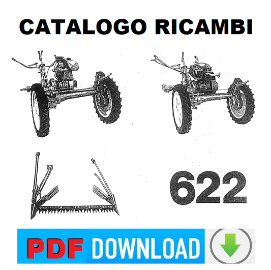 Motofalciatrice BCS 622 1a serie Catalogo ricambi manuale esplosi parti ricambio