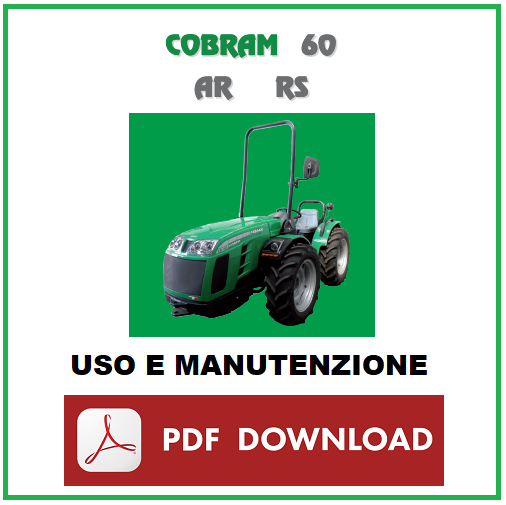 FERRARI Cobram 60 AR RS Manuale uso e manutenzione libretto istruzioni trattore