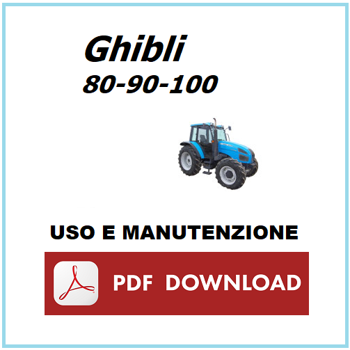 LANDINI GHIBLI 80 90 100 Manuale uso manutenzione libretto istruzioni trattore