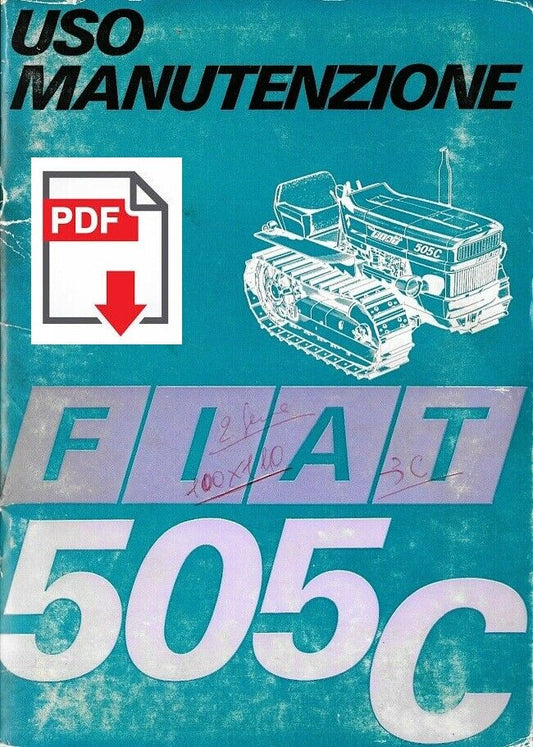 Trattore cingolato FIAT 505C Manuale uso e manutenzione libretto istruzioni ITA