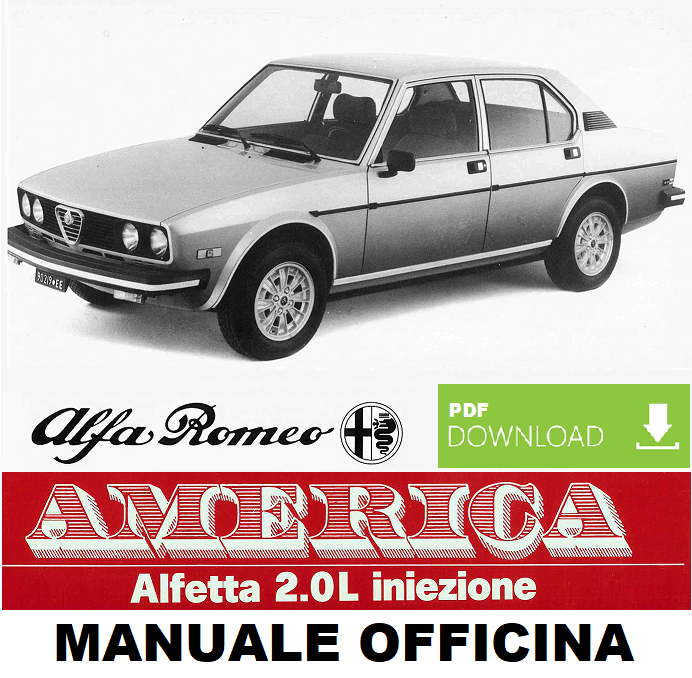 ALFA ROMEO Alfetta 2000 LI America Manuale officina riparazione e manutenzione