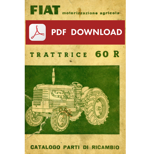 Trattore FIAT 60R Catalogo ricambi Manuale parti esplosi trattrice ITALIANO