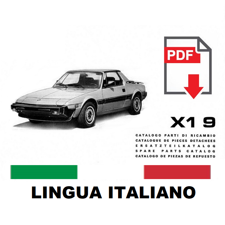 FIAT X1/9 X19 Catalogo ricambi Manuale parti esplosi ITALIANO