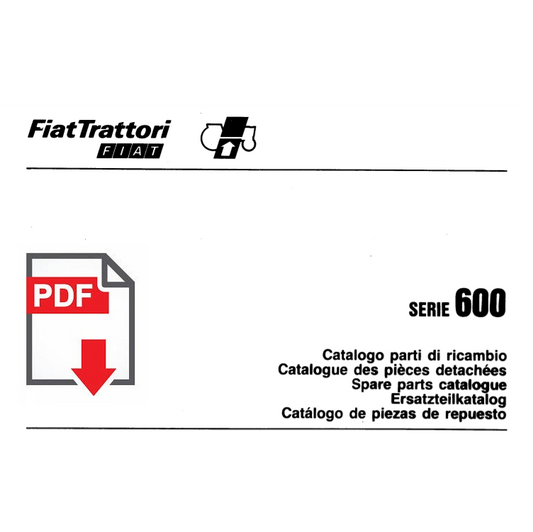 Catalogo ricambi trattore FIAT serie 600 Manuale parti esplosi SPARE PARTS BOOK