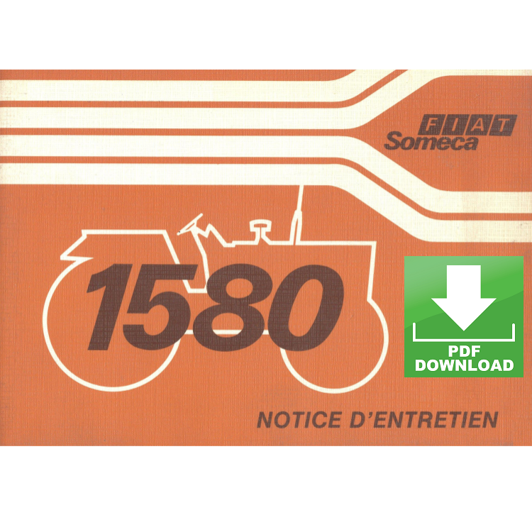 Trattore FIAT 1580 Manuale uso manutenzione Libretto istruzioni FRANCESE