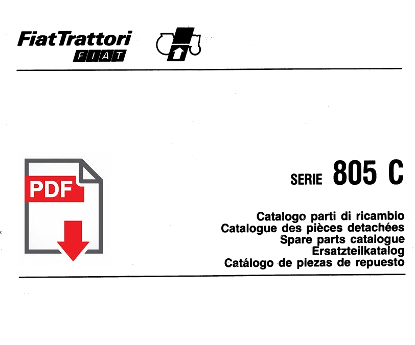 Catalogo ricambi trattore FIAT serie 805C manuale parti esplosi SPARE PARTS BOOK