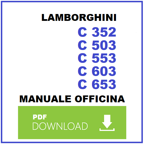 Lamborghini C553 C603 Manuale officina Istruzioni riparazione Service assistenza