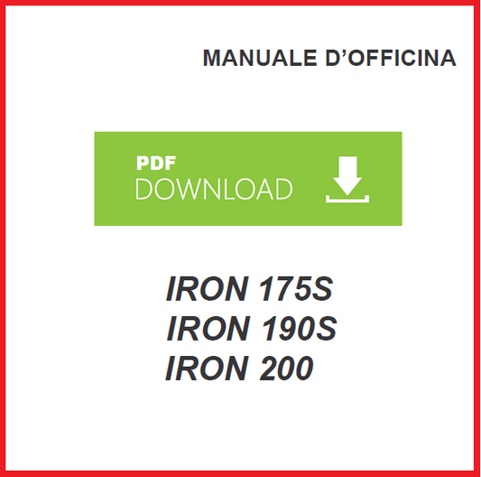 SAME IRON 175S 190S 200 Manuale officina istruzioni riparazione trattore ITA