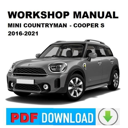 MINI COUNTRYMAN F60 COOPER S ALL4 Workshop service repair Manuale officina ENG