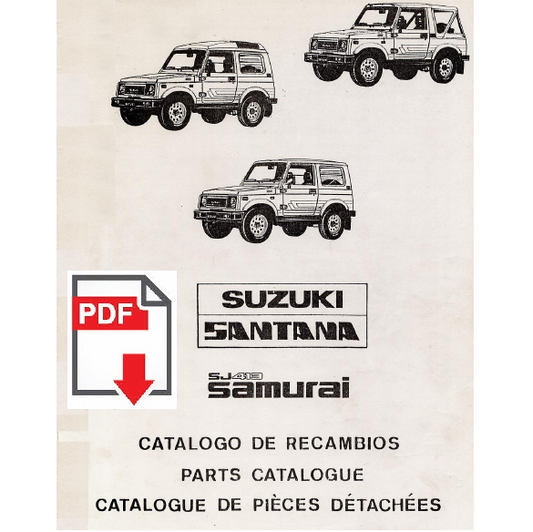 SUZUKI SANTANA Catalogo ricambi Manuale parti esplosi SPARE PARTS BOOK